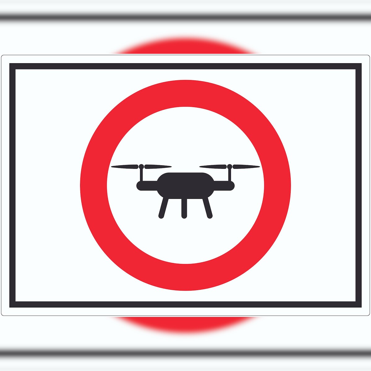 HB-Druck Drohnen Flugverbot Symbol Aufkleber A6 (105x148mm) Image