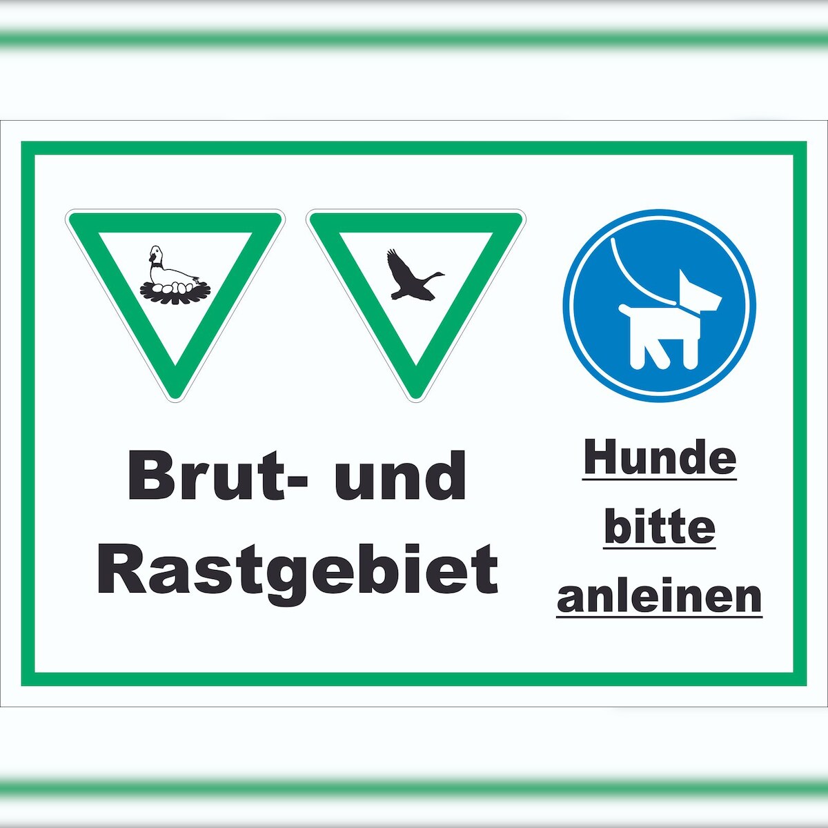 HB-Druck Brut- und Rastgebiet Hund anleinen Schild A6 (105x148mm) Image