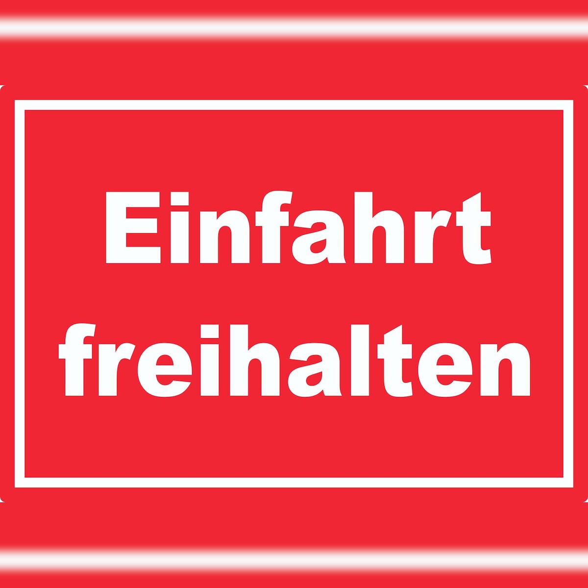 HB-Druck Einfahrt freihalten Aufkleber weiß-rot A2 (420x594mm) Image