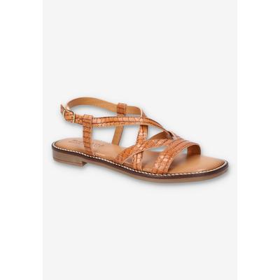 Women's Tya-Italy Flat Sandal by Bella Vita in Natural Leather (Size 8 1/2 M)