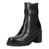High-Heel-Stiefelette NERO GIARDINI "Nero Giardini Stiefelette Leder/Textil", Damen, Gr. 37, schwarz, Leder, Textil, casual, Schuhe