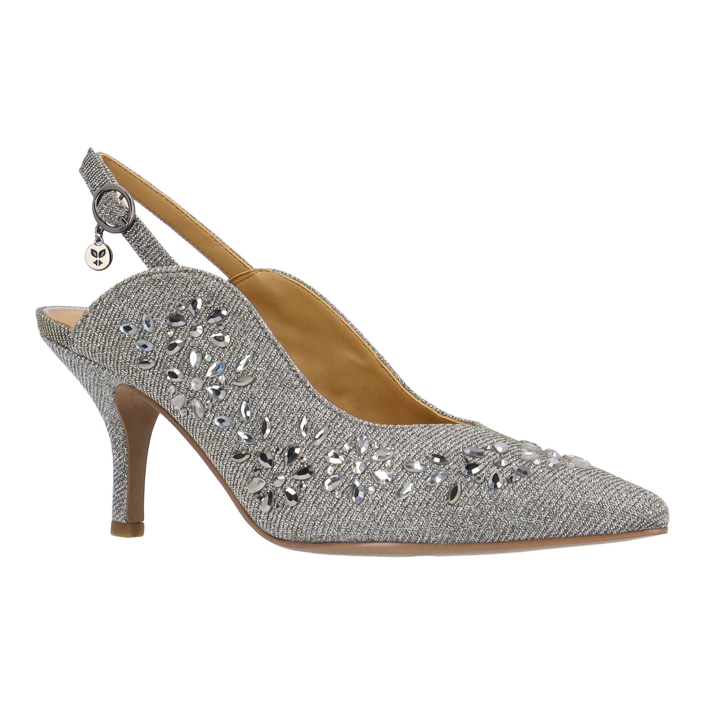 Women's Solara Slingback Pump by J. Renee in Pewter (Size 8 1/2 M)