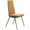 Polsterstuhl STRESSLESS "Laurel", gelb (honey paloma, schwarz matt), B:57cm H:105cm T:60cm, Leder PALOMA: PALOMA ist ein durchgefärbtes Semianilin-Möbelleder mit natürlicher Narbung., Stühle, High Back, Größe M, mit Beinen aus Stahl in Schwarz matt