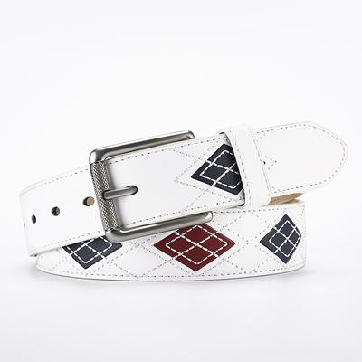 Men's Belt Waist Belt White PU Leather Alloy Durable Adjustable Geometic Outdoor Daily