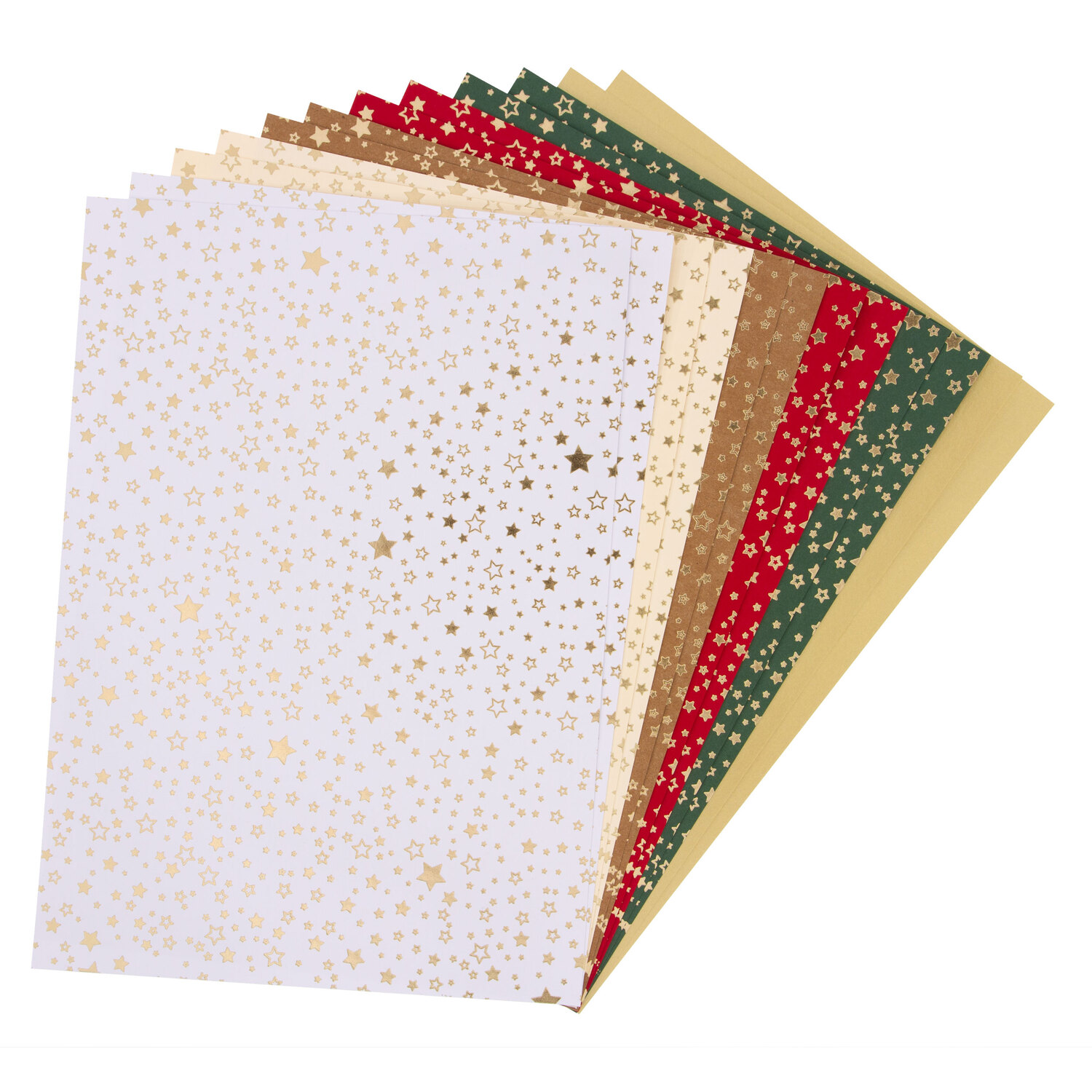 Heyda Bloc de papier "étoiles de Noël", 21 x 29,7 cm, 12 feuilles