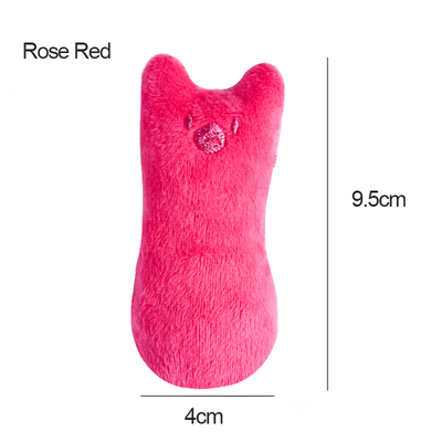 Best Catnip Toys For Kittens: Soft Plush Thumb Pillow For Teeth Grinding And Play Color: Rose Red