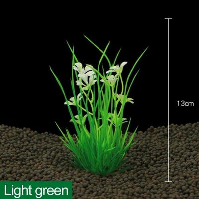 Aquatic Green Artificial Aquarium Plants: 13cm Height Tank Decor 1