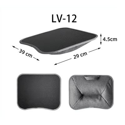 MUMUCC Cushioned Laptop Lap Desk With Mouse Pad Portable Pillow Table For Home And Travel lv 12 Grey