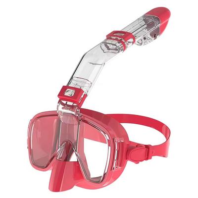 Underwater Snorkeling Mask Set With Anti Fog Design And Safe Breathing System l xl pink