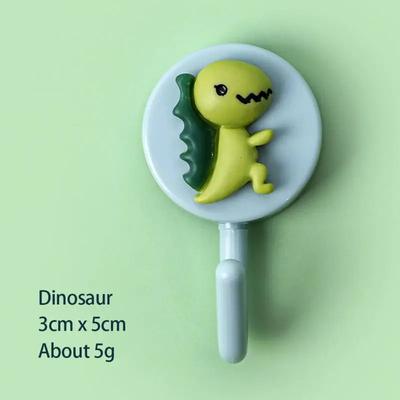 Cute Cartoon Self Adhesive Wall Hangers: Strong Hooks For Home Organization & Decor 1PC 3