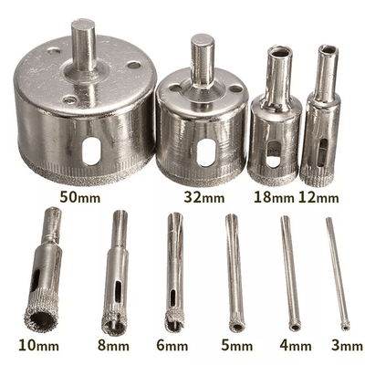 Diamond Hole Saw Drill Bit Set, Electroplated Cutter For Glass, Tile, Porcelain, And Ceramic Drilling Diamond Hole Saw Drill Bit Set, Electroplated Cutter For Glass, Tile, Porcelain, And Ceramic Drilling