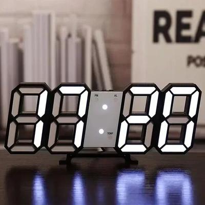 3D Digital Wall Clock: Glow Night Mode, Adjustable Electronic Watch For Home Decoration LED Clock For Living Room, Gar 1