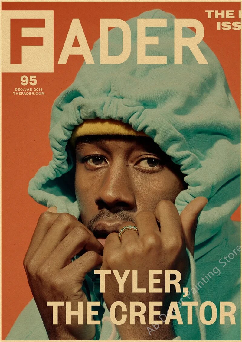 Flower Boy Tyler The Creator Poster Retro Kraft Paper Prints DIY Vintage Home Room Cafe Bar Art Wall Decor A4 8.3x11.8inch 4