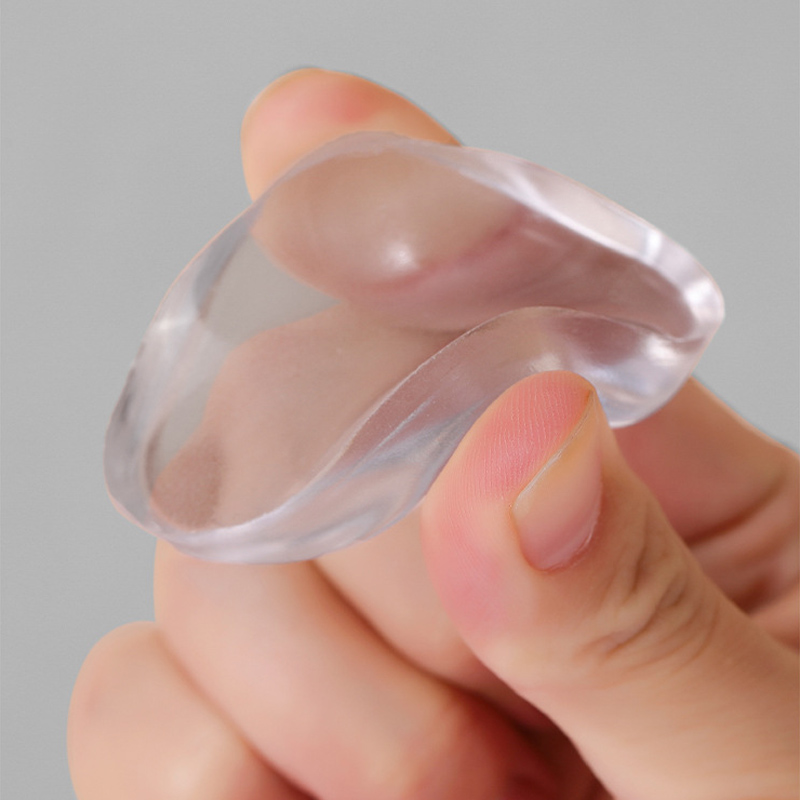 Silicone Door Stopper Stickers, Transparent Adhesive Handle Bumpers & Anti Shock Protect Pads round