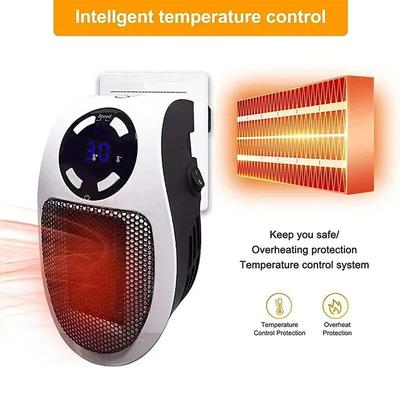 Portable Electric Heater, Wall Mounted Room Heater With Remote Control & LED Display, Energy Efficient Winter Heater Portable Electric Heater, Wall Mounted Room Heater With Remote Control & LED Display, Energy Efficient Winter Heater