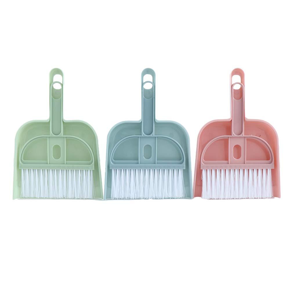 Mini Nordic Color Desktop Broom Set: Small Brush & Dustpan For Household Cleaning 3PCS Set