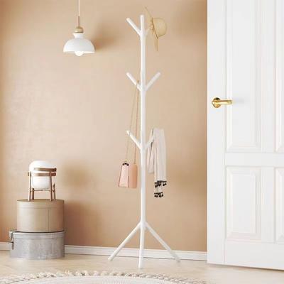 Tree Branch Shape Clothes And Hats Rack, Floor To Floor Bedroom Coat Hook For Scarf, Handbag, And Storage Hange white