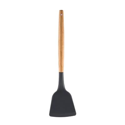 Kitchen Silicone Wooden Handle Utensil Set Pot Shovel, Soup Spoon, Leaky Spoon, Cooking Tools, Tableware 4