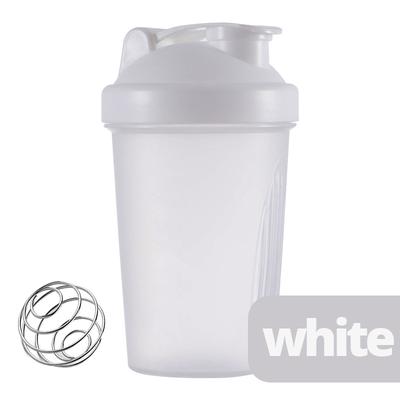 12oz Protein Shaker Bottle With Stainless Whisk Ball | BPA Free, Dishwasher Safe For Protein Shakes & Pre Workout White
