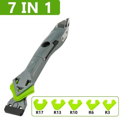 7 in 1 Silicone Caulking Tool Kit: Grout Remover, Glass Glue Angle Scraper For Kitchen & Bathroom Sink Joints Sealant 7 IN 1