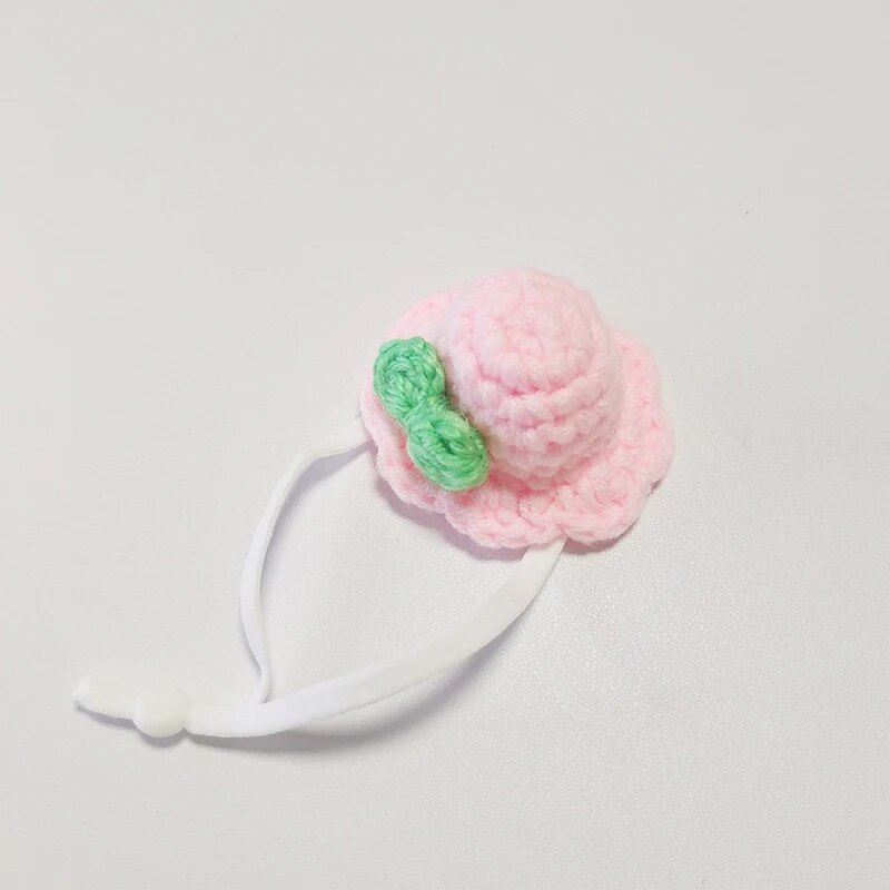 Cute Handmade Knitted Hat: Hamster Decoration & Toy Small Pet AccessorieS 3