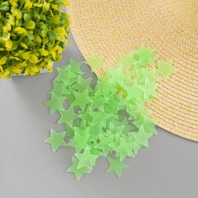3D Stars Glow Wall Stickers: Luminous Fluorescent Decor Multicolor