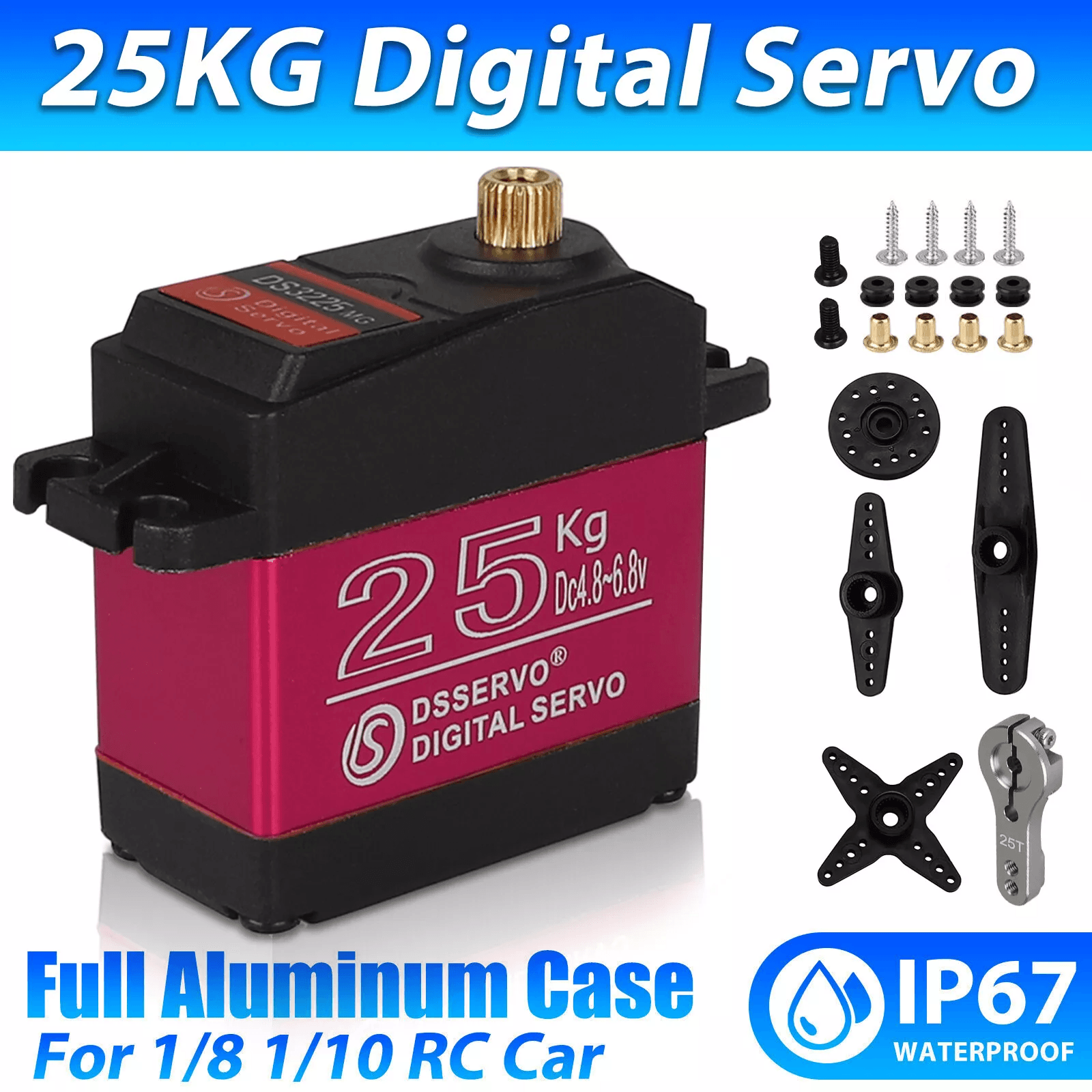 Metal Gear Digital Servo, Waterproof High Torque For RC Cars, Robots, And Mechanical Arms Metal Gear Digital Servo, Waterproof High Torque For RC Cars, Robots, And Mechanical Arms