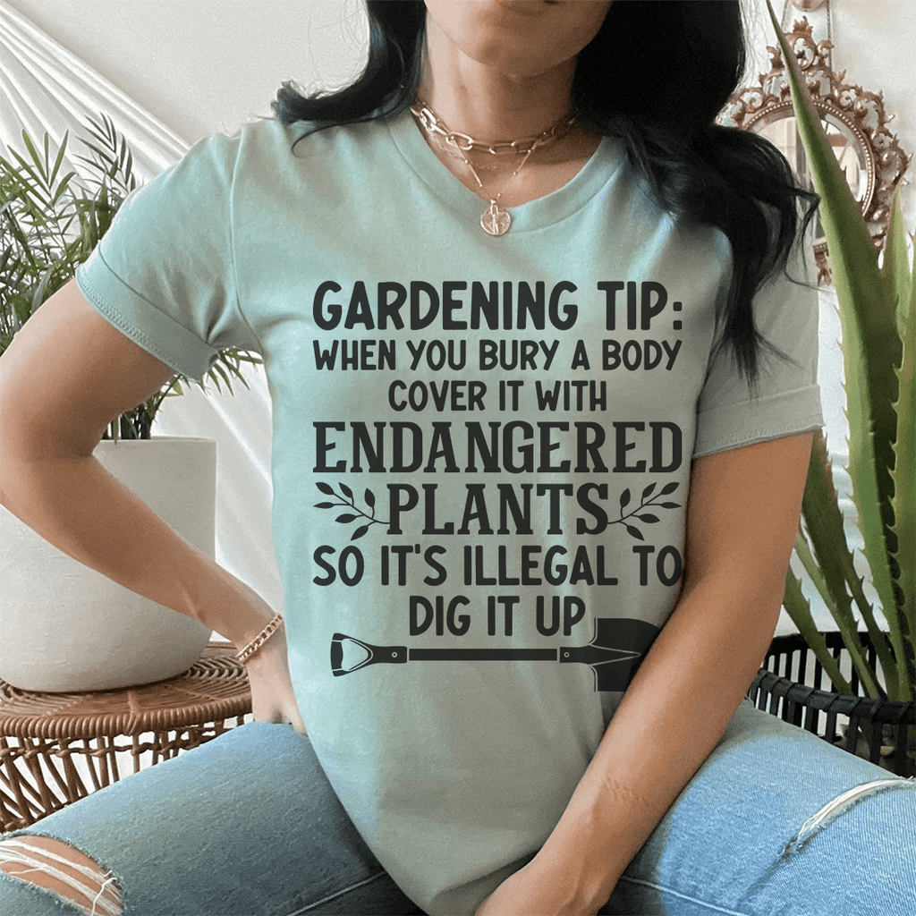 Gardening Tip Tee Mauve L