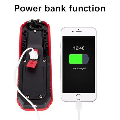 Portable LED COB Flashlight Torch USB Rechargeable Magnetic Lantern For Camping Hanging Hook Lamp With High Low Ligh 1