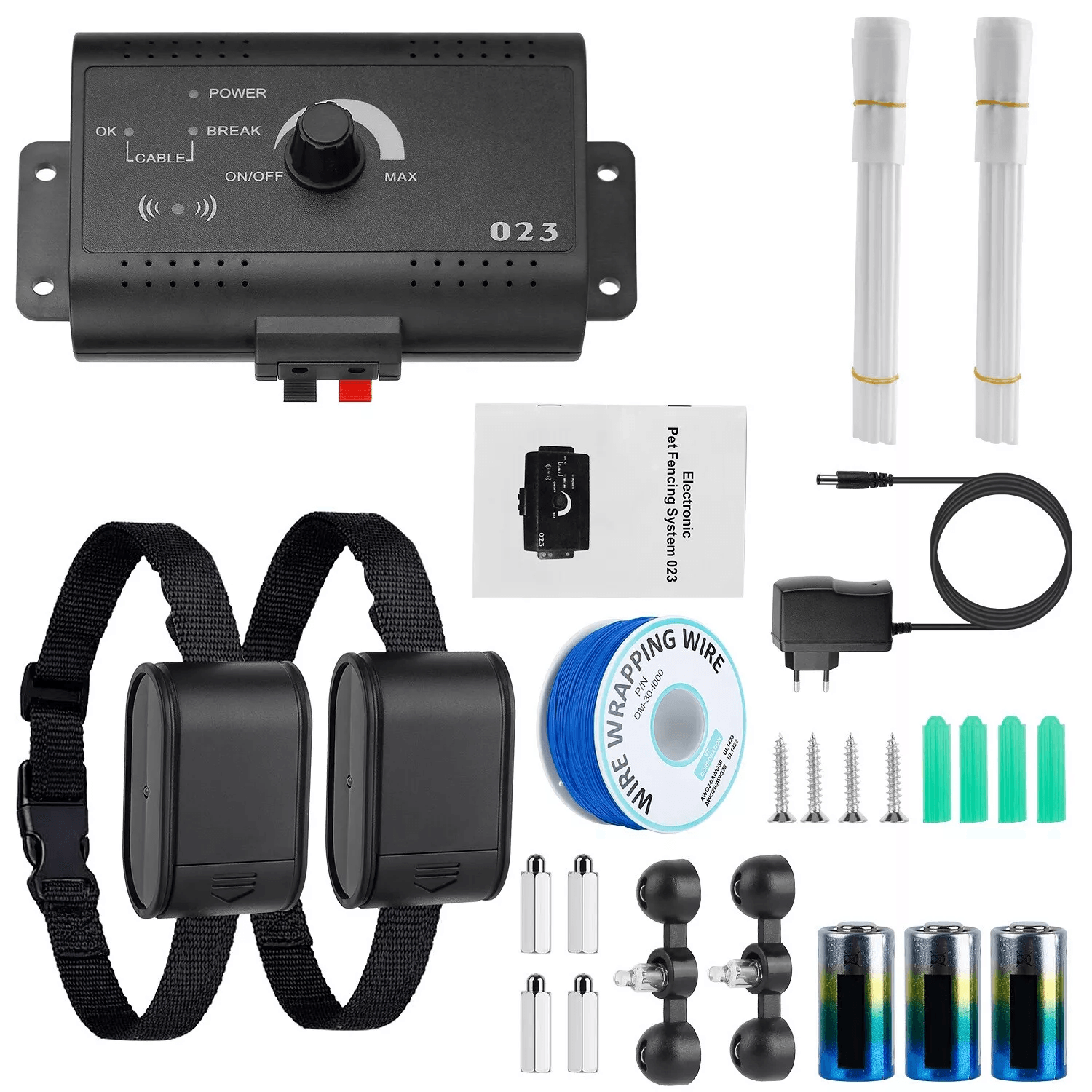 Wireless Electric Dog Fence Containment System, Waterproof Shock Collar For 2 Dogs Wireless Electric Dog Fence Containment System, Waterproof Shock Collar For 2 Dogs