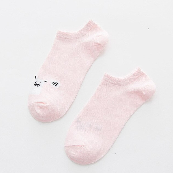 Cute Polar Bear Socks Pink