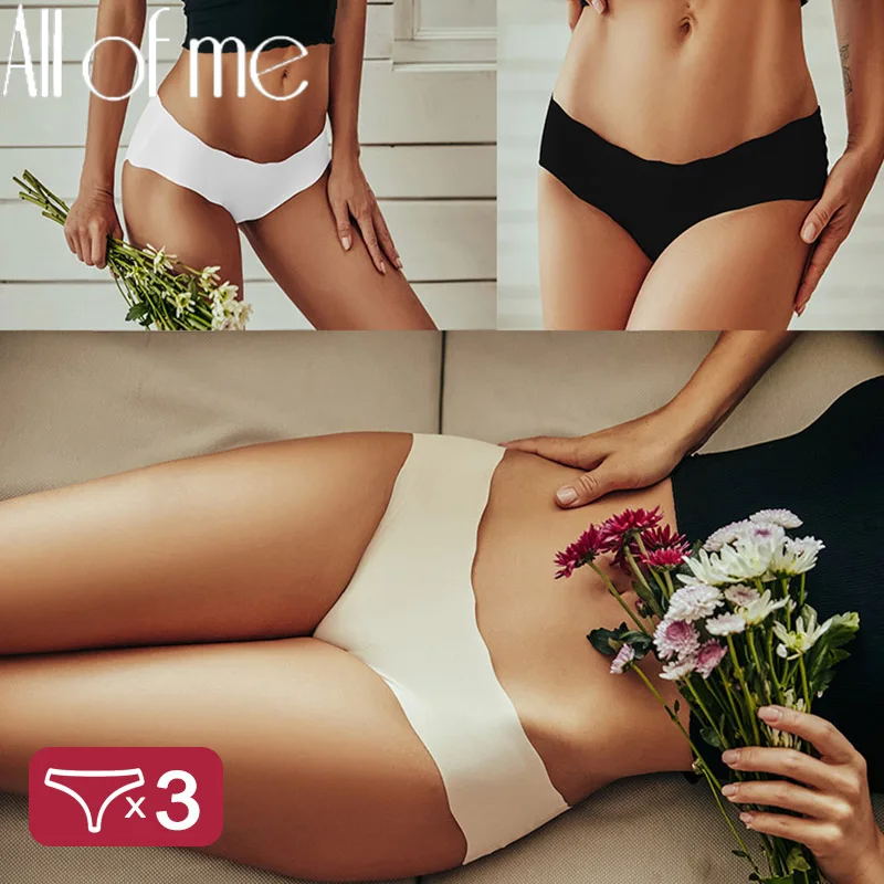 3PCS Set Sexy Panties Women Seamless Underwear Female Briefs Underpants Invisible Intimates Lingerie One Piece Low Waist 3PCS Set Sexy Panties Women Seamless Underwear Female Briefs Underpants Invisible Intimates Lingerie One Piece Low Waist Set 2 L