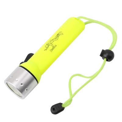 CLed Professional Waterproof Diving Flashlight | Underwater & Outdoor Emergency Lighting With Battery Green