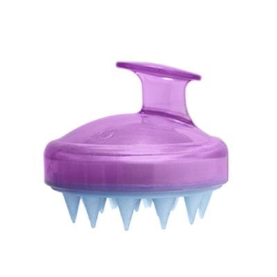 Silicone Scalp Massager Dandruff Remover Shampoo Brush For Healthy Hair Purple