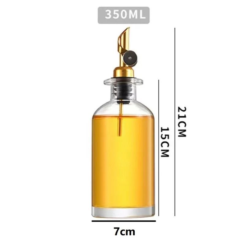 Premium Glass Olive Oil Dispenser Bottle, Versatile Condiment Container For Your Kitchen 350ml
