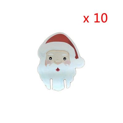 "10PCS Christmas Cup Card Santa Hat Wine Glass Decor Ornaments Navidad Noel New Year Gift & Decorations " Santa Claus