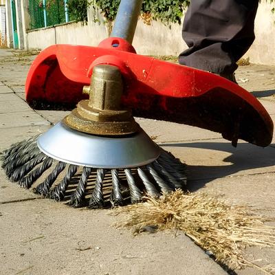 Durable Weed Trimmer Head | Easy To Clean And Maintain Steel Wire Weed Brush | Derusting Weeding Brush Durable Weed Trimmer Head | Easy To Clean And Maintain Steel Wire Weed Brush | Derusting Weeding Brush