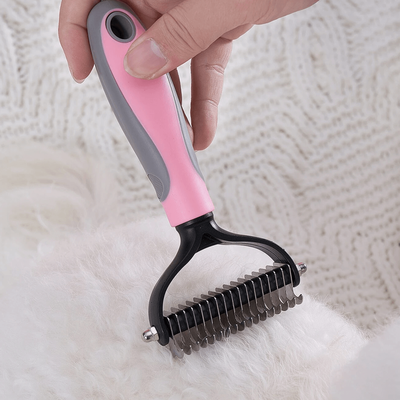 Dematting Dog Brush Pink