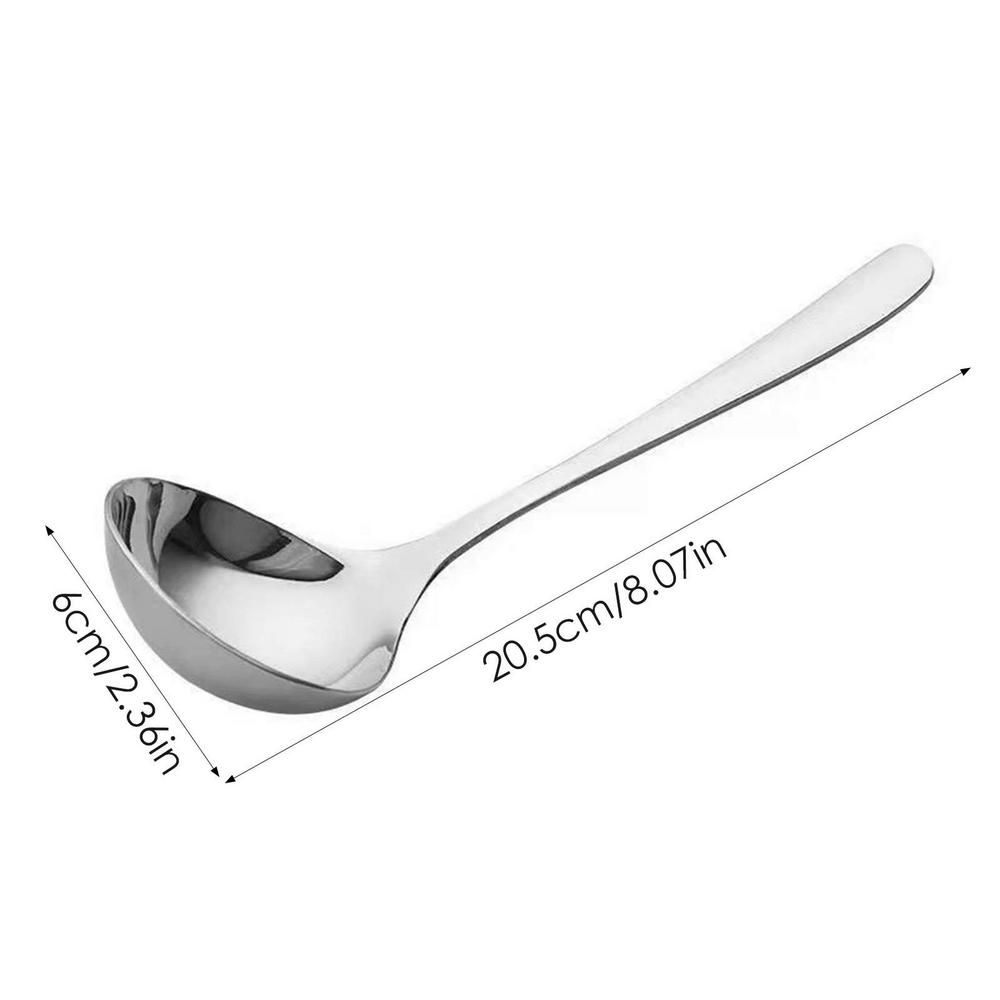 Premium Stainless Steel Long Handle Spoon For Hot Pot, Soup, Ramen Kitchen Tableware Essential Silver