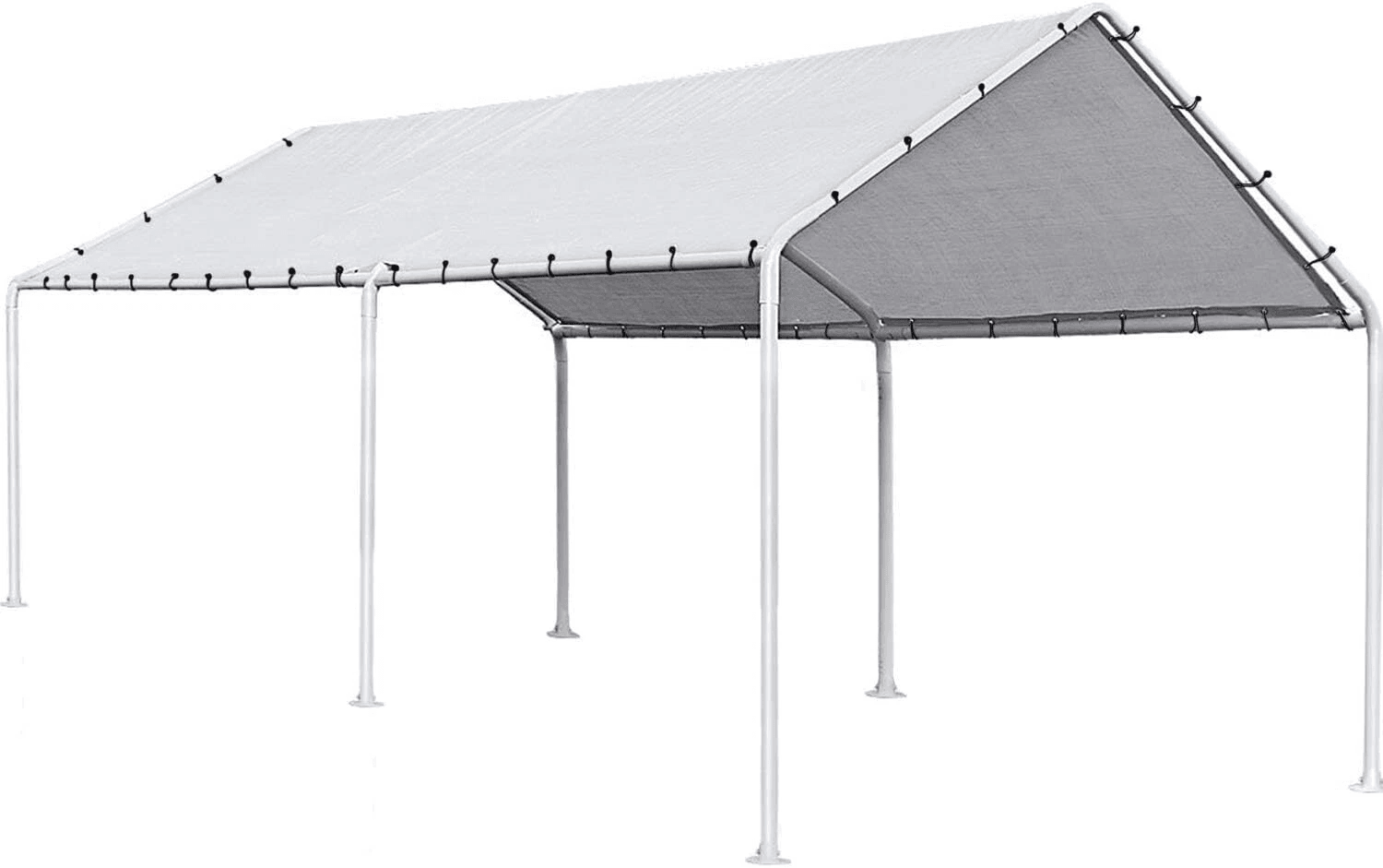 Heavy Duty Carport Canopy Garage Tent, Steel Frame Shelter For Cars, Boats & Events Heavy Duty Carport Canopy Garage Tent, Steel Frame Shelter For Cars, Boats & Events