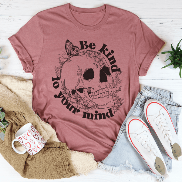 Be Kind To Your Mind Tee Black Heather M