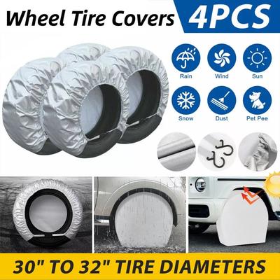 Waterproof Tire Covers Wheel & Tyre RV Trailer Camper Sun Protector Waterproof Tire Covers Wheel & Tyre RV Trailer Camper Sun Protector