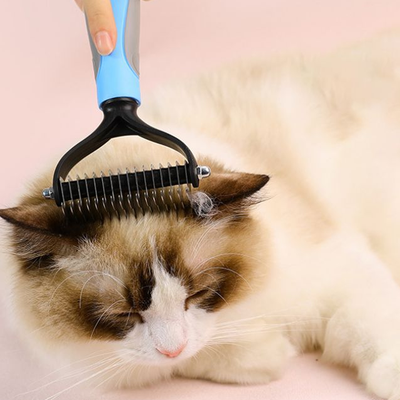 Dematting Dog Brush Blue