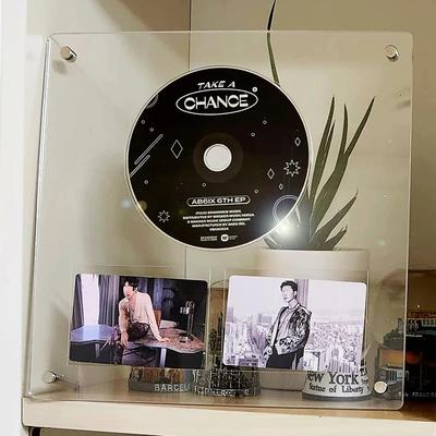 Acrylic Photo Frame: Magnetic Picture Frame, Kpop Idol Photocard Holder, CD Album Display Stand Desktop Decor CD 4 Photo