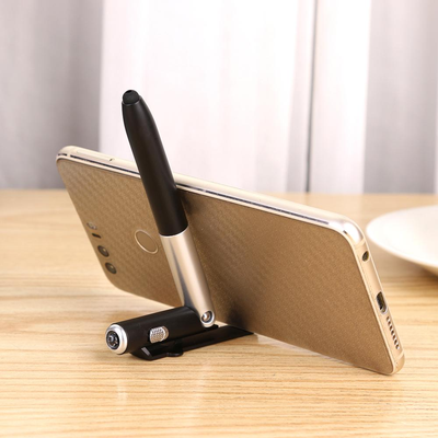 4 in 1 Mobile Phone Stand Pen Black