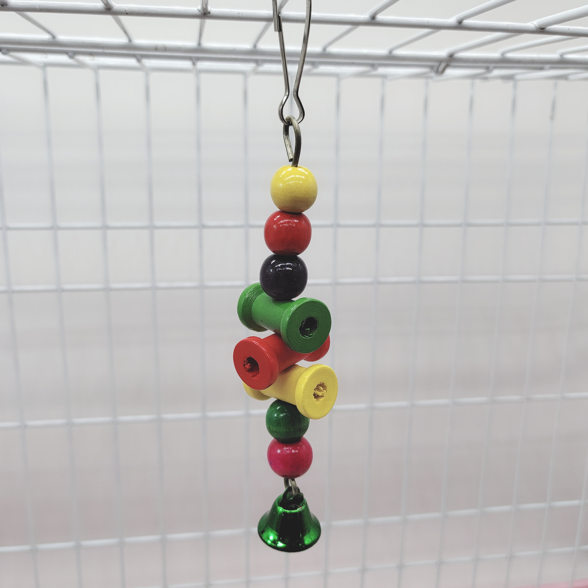 Colorful Parrot Toys: Suspension Hanging Bridge Chain Chew Toy For Bird Cage Accessories Color: Random Color C