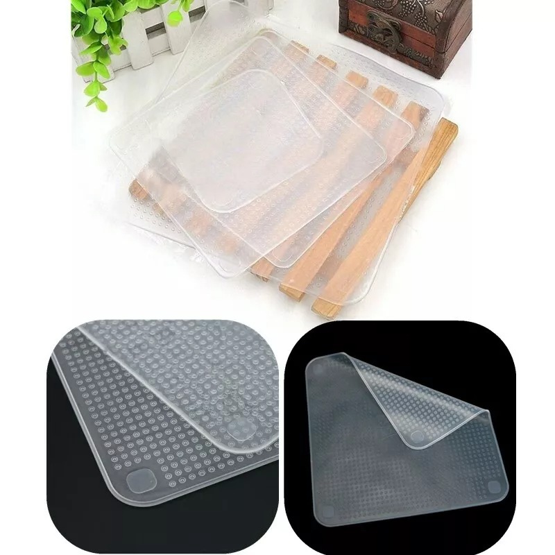 4x Silicone Food Wraps Seal Cover Stretch Food Fresh Keeping Wrap Kitchen Tool 4x Silicone Food Wraps Seal Cover Stretch Food Fresh Keeping Wrap Kitchen Tool