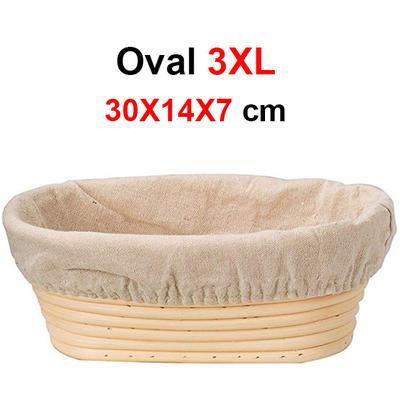 Rattan Bread Proofing Basket Natural Oval Rattan Wicker Dough Fermentation Sourdough Banneton Bread Basket For Baking Oval 30X14X7