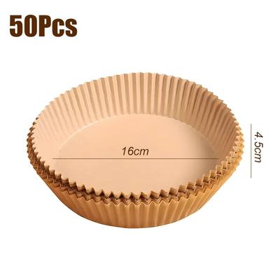 Air Fryer Disposable Paper Liner Kitchen Cookers Oil proof Barbecue Plate Steamer Fryer Baking Accessories Baking Barbec 16cm A 50pcs