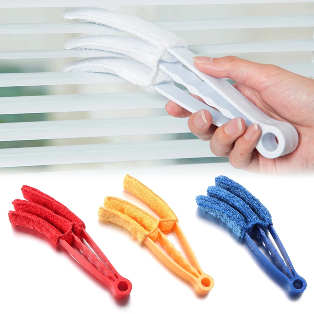 Removable Microfiber Cleaning Brush: Washable Clip on Duster For Household Windows, Blinds, And More 1
